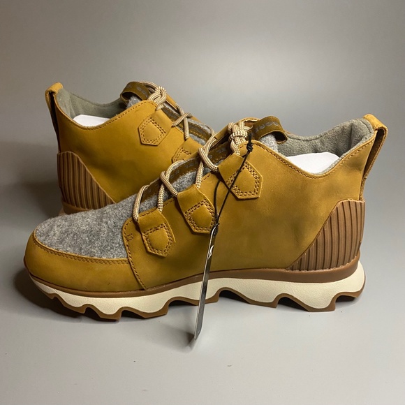 Sorel Kinetic Caribou Boots Sneakers Camel Brown Quarry Grey - Picture 3 of 5